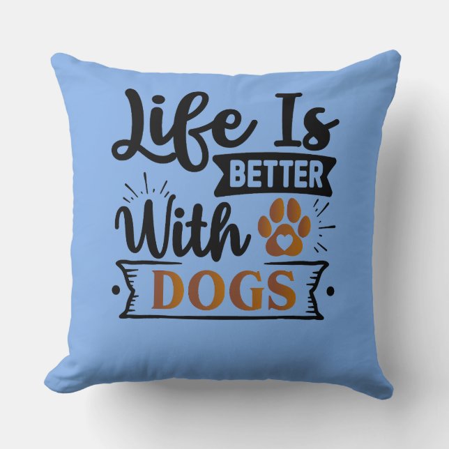 Almofada Designs de citação de Cachorro Engraçado Personali (Frente)