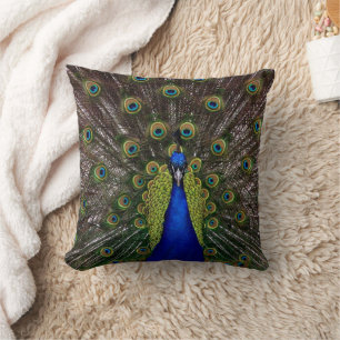 Almofada Designs de Travesseiro Peacock de cor sólida