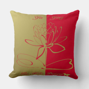 Almofada Designs Lee Hiller Realça o Dourado Vermelho