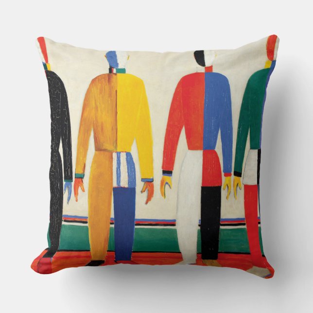 Almofada Desportistas por Kazimir Malevich (Frente)