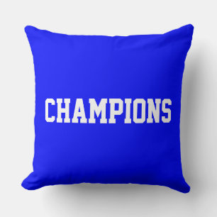 Almofada Desportivo Branco Ousado Campeões Texto Em Azul Br