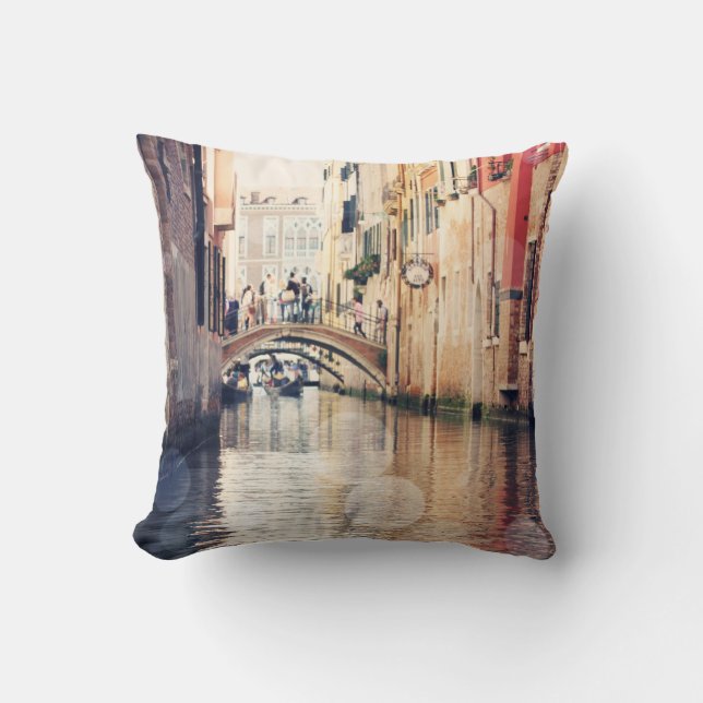 Almofada Destinos | Fotografia de Veneza Gondolas (Frente)