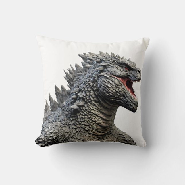 Almofada Detailed Head of Roaring Godzilla Monster (Frente)