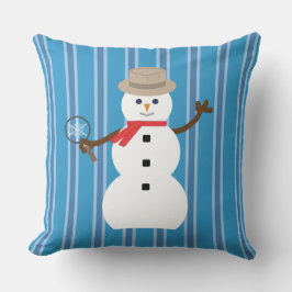 Almofada Detetive Blue Snowman, divertido e Rico