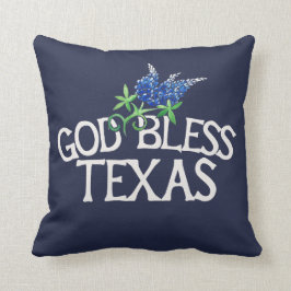 Almofada Deus abençoe Texas Bluebonnet Art "Texas Bluebonne