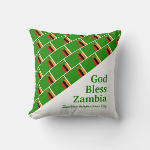 Almofada DEUS ABENÇOE ZÂMBIA Escrito Personalizado