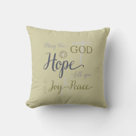 Almofada Deus da Esperança Preencha-o com alegria e paz