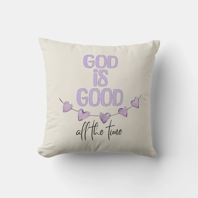 Almofada Deus É Bom O Tempo Todo (Frente)