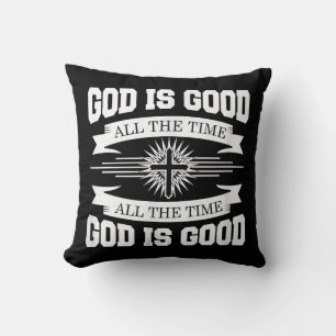 Almofada Deus é bom o tempo todo - cristão