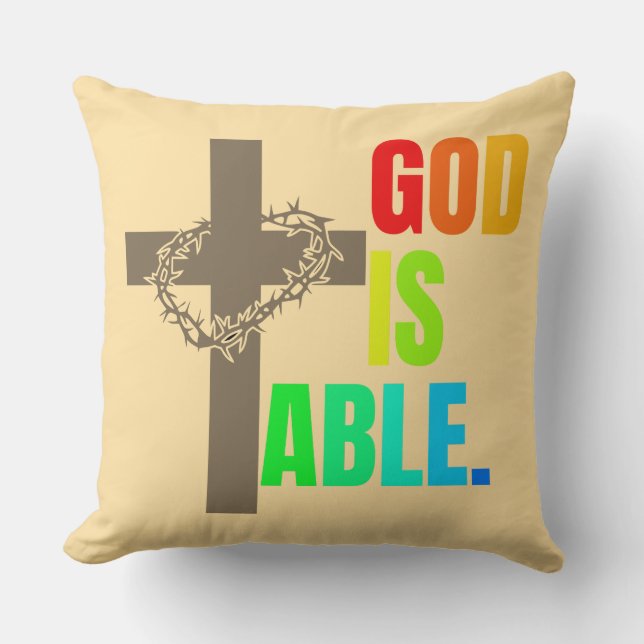 ALMOFADA DEUS É CAPAZ. (Frente)