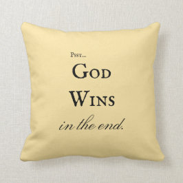 Almofada Deus Elegante ganha creme amarelo inspiracional