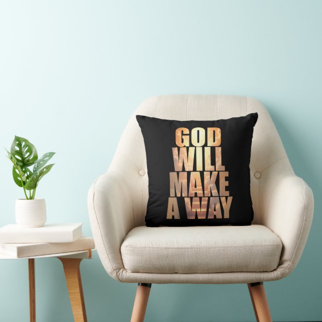 Almofada Deus Fará Um Jeito De Fé Cristã (Cadeira)