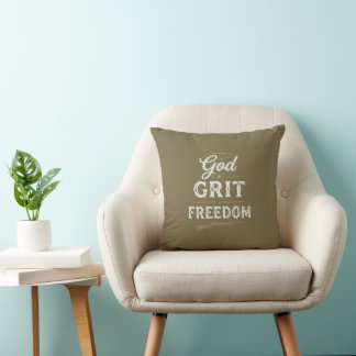 Almofada Deus Grão e Liberdade Design Tático Ocidental Fé