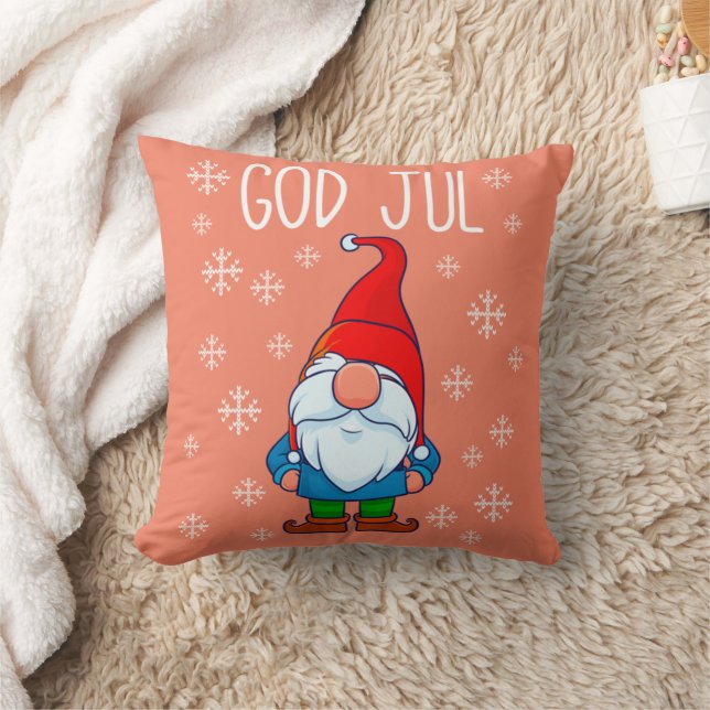 Almofada Deus Jul, Tomte Sueco Gnomo, Feliz Escandinava (Cobertor)