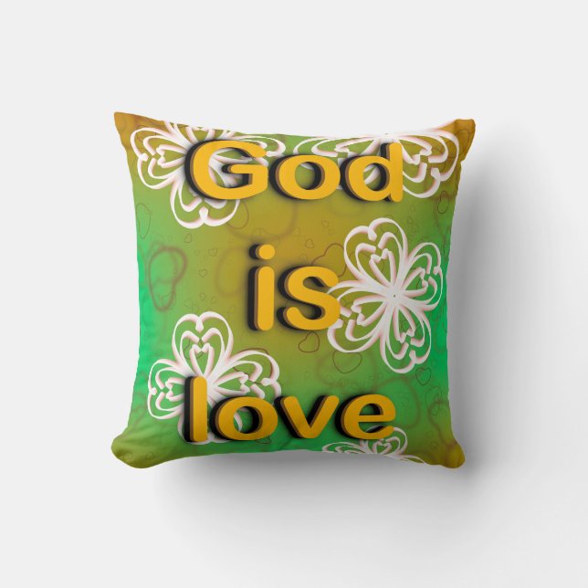 Almofada Deus travesseiro decorativo é amor (Frente)