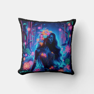 Almofada Deusa de Light Neon brilha a fantasia florestal