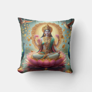 Almofada Deusa Hindu Lakshmi / Travesseiro Laxmi c/ Om desi