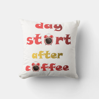 Almofada dia começa após café