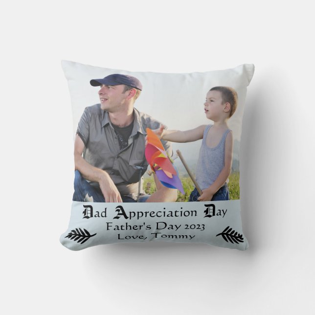 Almofada Dia da apreciação do pai - travesseiro decorativo (Frente)