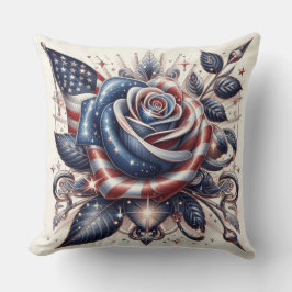 Almofada Dia da Independência do Bandeira Rosa e Americano