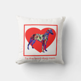 Almofada Dia das Mães de Cabeleireiro Silhouette Vermelho