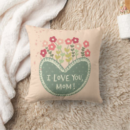 Almofada Dia das Mães, Flores no amor, Elegante, Simples