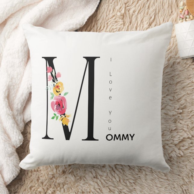 Almofada Dia das Mães,Presente para mamãe, Eu amo você Mamã (Cobertor)