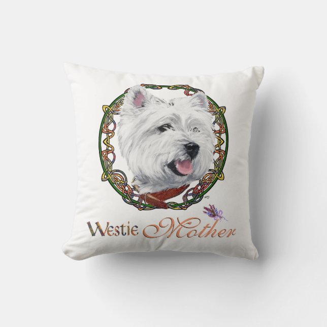 Almofada Dia das Mães Westie (Frente)