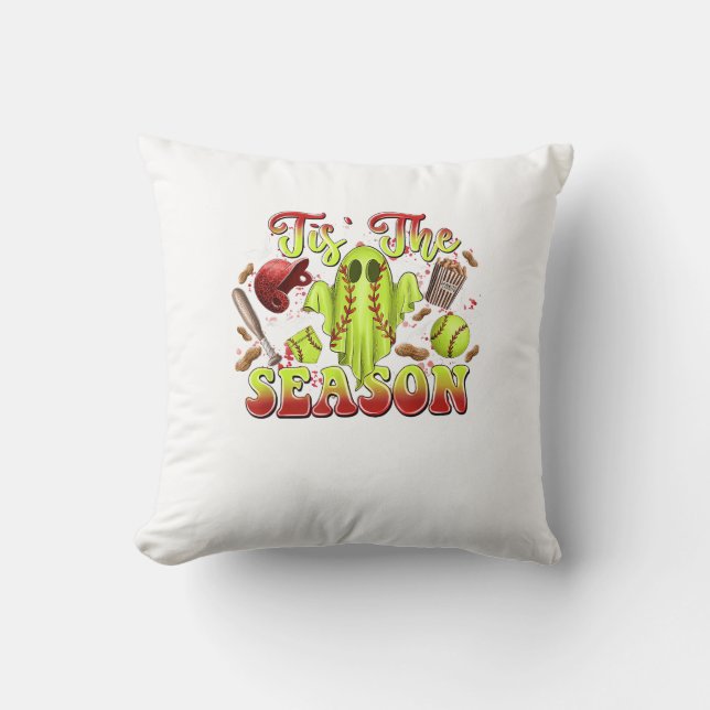 Almofada Dia de as Bruxas engraçado De Figurino De Softball (Frente)