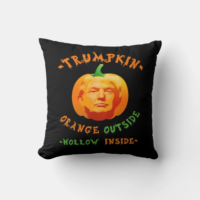 Almofada Dia de as Bruxas engraçado Trumpkin Clássico (Frente)
