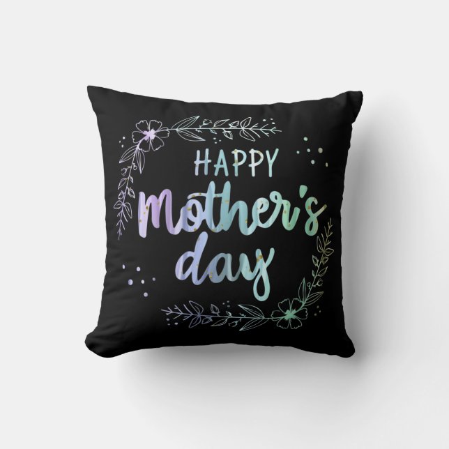 Almofada Dia de as mães Feliz Cotovelos Florais (Frente)
