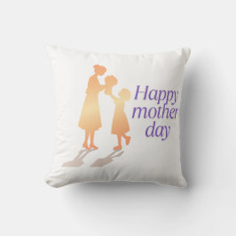 Almofada Dia de as mães Feliz Tipografia Floral - Elegante