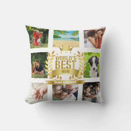 Almofada Dia de as mães Mundos Melhor Colagem de Fotos da F