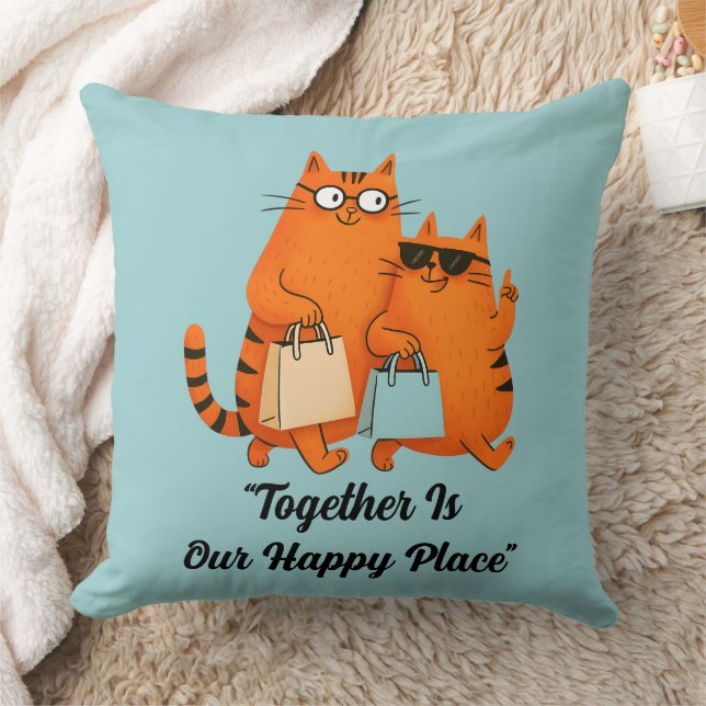 Almofada Dia de Compras Amor de Gato (Cobertor)