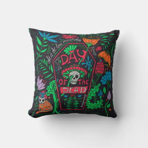 Almofada Dia de los Muertos: Conjunto de Cartão Festivo