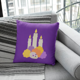 Almofada Día de los Muertos Marigolds & Sugar Skull