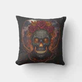 Almofada Día de los Muertos Skull, travesseiro decorativo g