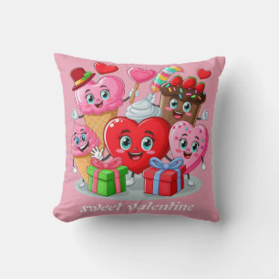 Almofada Dia de os namorados de Cartoon Heart & Sweet amigo