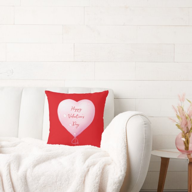 Almofada Dia de os namorados feliz coração personalizado ve (Sofá)