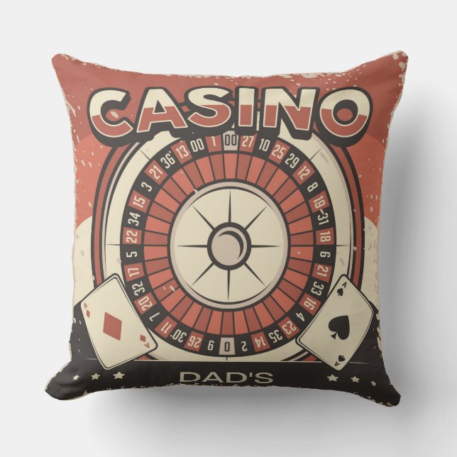 Almofada Dia de os pais Casino Roulette Wheel (Frente)