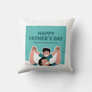 Almofada Dia de os pais feliz - Travesseiro decorativo Pai 