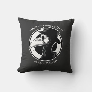 Almofada Dia de os pais Peste Médica Bird Mask B/W Steampun