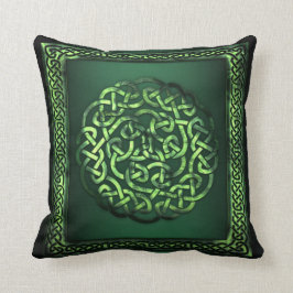 Almofada Dia de Patrick - Padrões Celtas Redondos/SqFrame