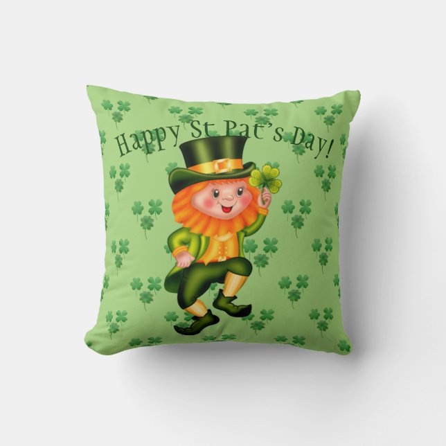 Almofada Dia de São Patrício do Leprechaun (Frente)