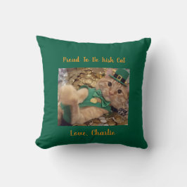 Almofada Dia de São Patrício Duende Gato