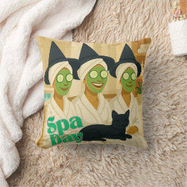 Almofada Dia de Spa das Bruxas Humor Divertido