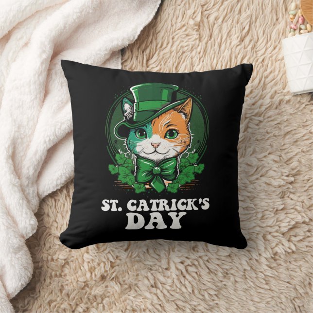 Almofada Dia de St Catricks Amantes de Gatos Dia de São Pat (Cobertor)