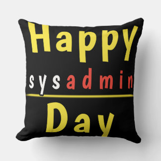 Almofada Dia de Sysadmin - Feliz aniversário SYSADMIN