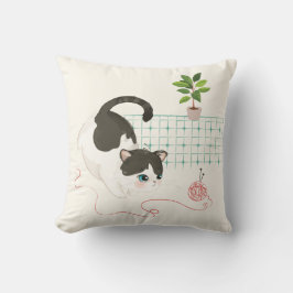 Almofada Dia de um Gato - Fios Vermelhos