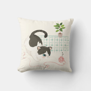 Almofada Dia de um Gato - Fios Vermelhos